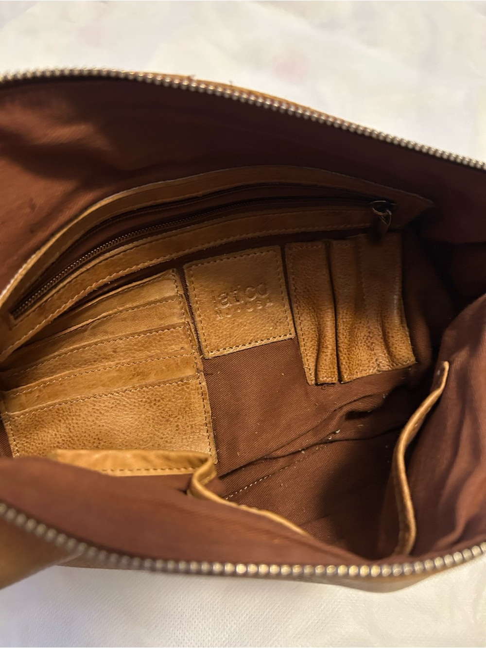Latico Cognac Leather Callie Crossbody Shoulder Bag - Picture 7 of 7